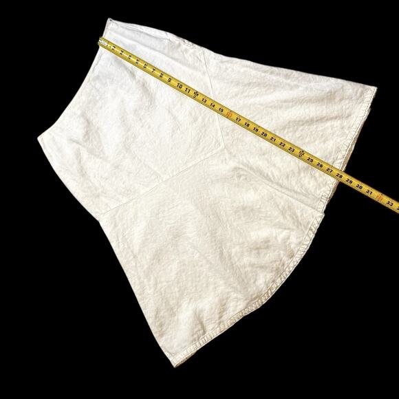 VTG Y2K Emma James Women’s Linen Cream White Midi Side Zip Skirt Size 10 Lined - Picture 9 of 11